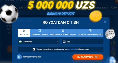 Bir bosishda ro'yxatdan o'tish