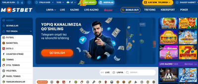 O'zbekistonda Mostbet sharhi