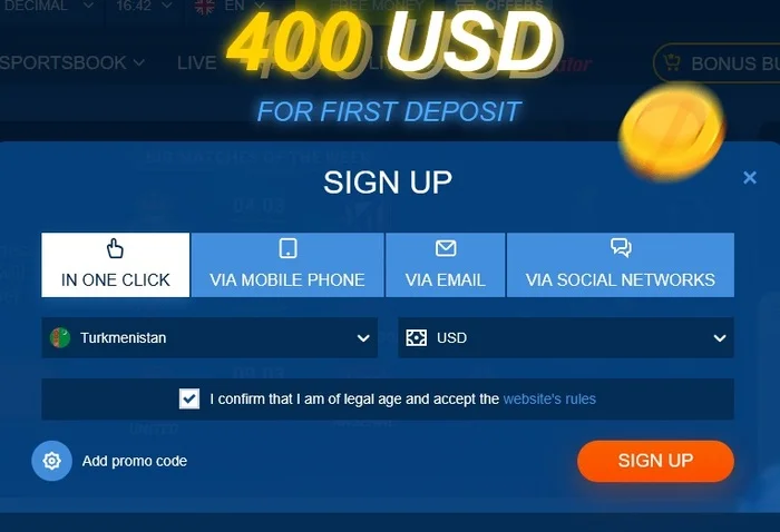 How to register for Mostbet